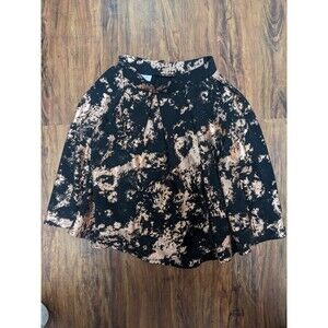 LuLaRoe Metallic Copper Black Flare Skirt XS Party Occasion Flirty Fun Twirly